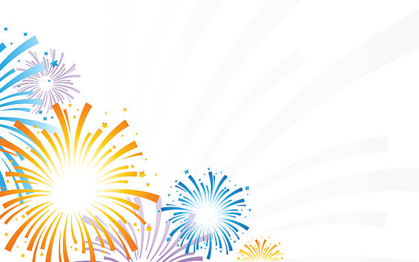 Fireworks A vector illustration of a burst of fireworks outdoor fire stock illustrations