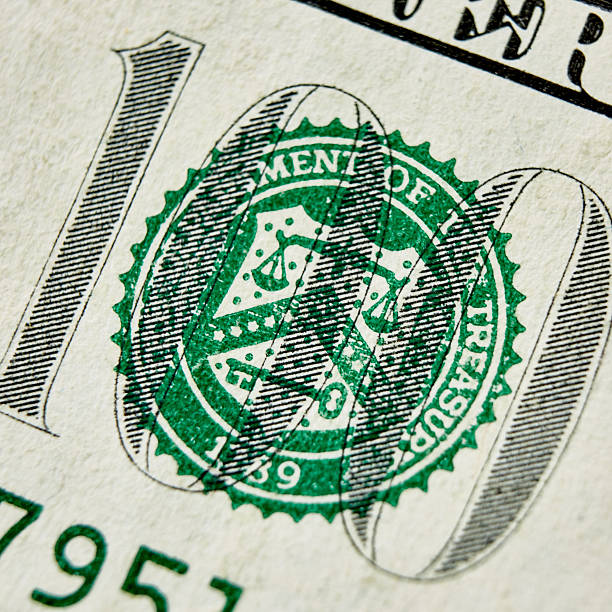 istock Macro close up of the US 100 dollar bill 484214702