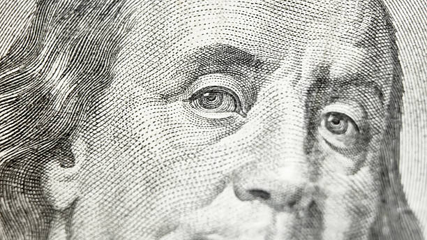 istock Macro close up of the US 100 dollar bill 484214710