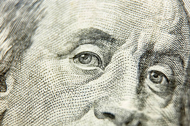 istock Macro close up of the US 100 dollar bill 484214712