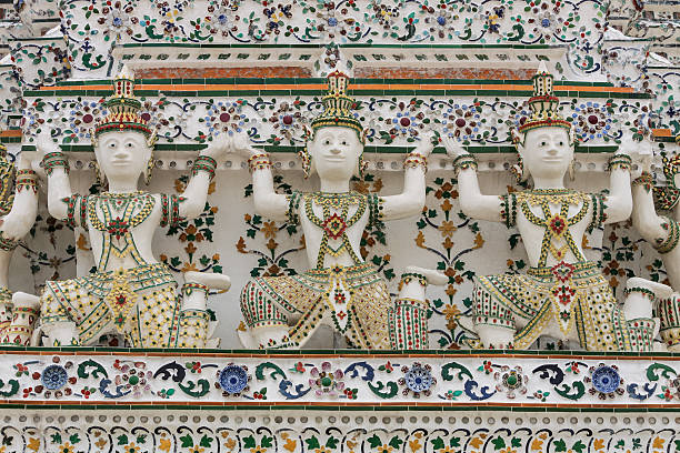 istock Angle statue of a beautiful Pagoda in Wat Arun , Thailand 484215412