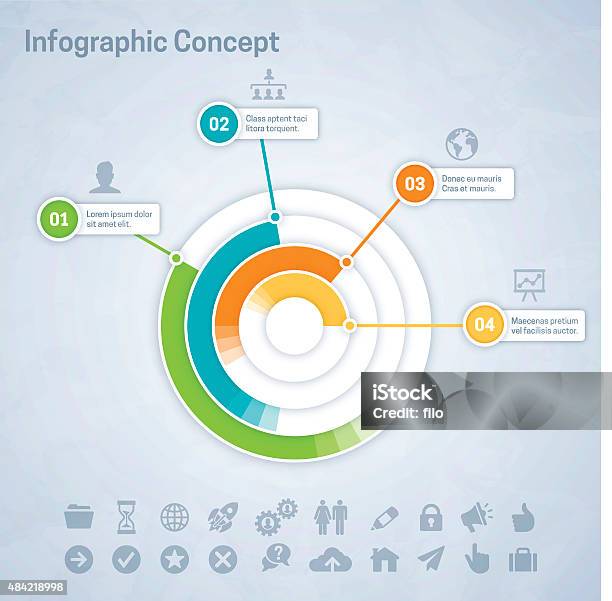 Infographic Concept Stock Illustration - Download Image Now - Infographic, Concentric, Circle