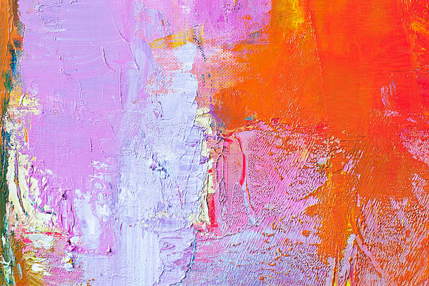 istock Abstract painted orange and purple  art backgrounds. 484220995