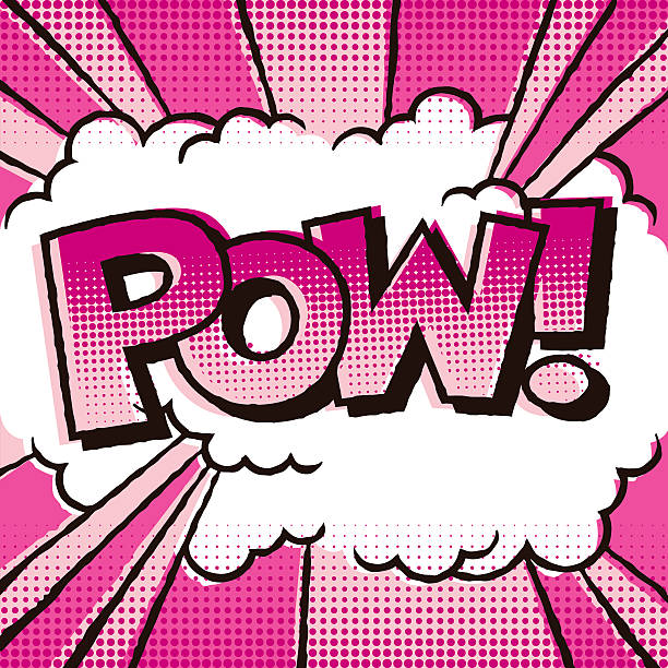 ilustrações de stock, clip art, desenhos animados e ícones de vintage lettering de banda desenhada: pow! - bang