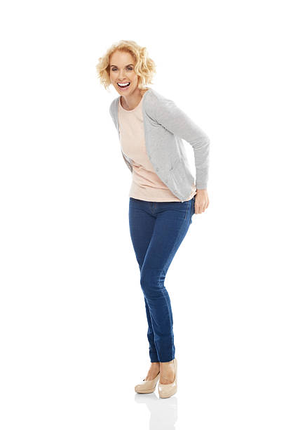 istock Beautiful mature woman laughing at camera 484221759