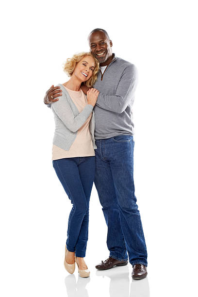 istock Mature mixed race couple standing together 484221777