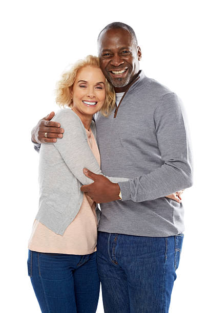 istock Mature interracial couple in love 484221837