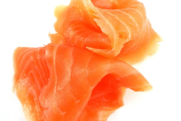 istock Portion of Sliced Cured Smoked Salmon Fish 484222312
