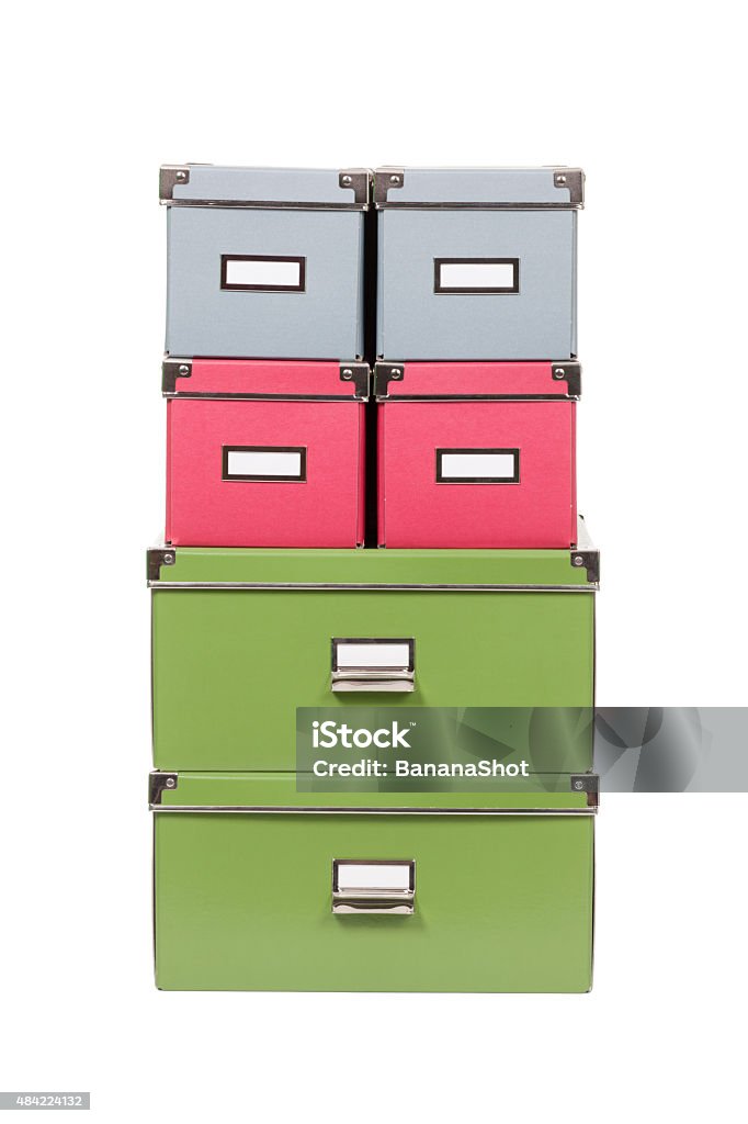 Stack Of Office Boxes Stock Photo - Download Image Now - 2015, Archives ...