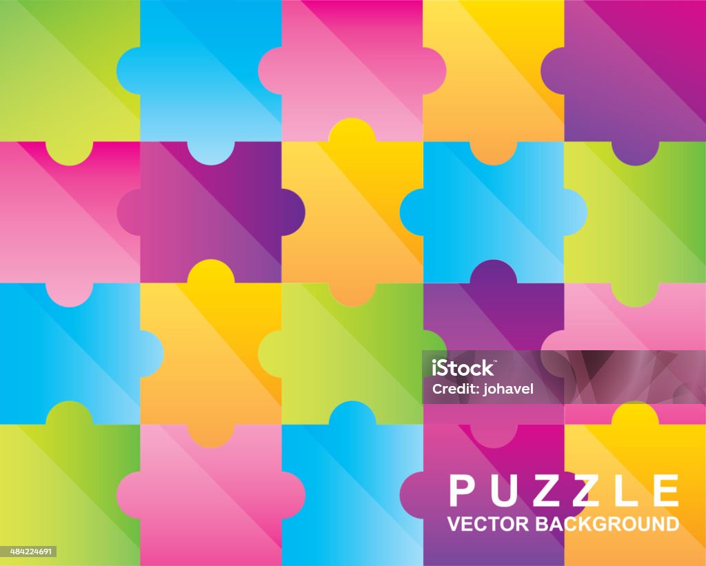 Puzzle Geometry Background Puzzles Stock Illustration - Download Image Now - Abstract, Connection ...