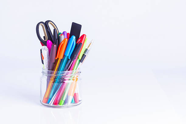 istock Colorful pens in glass jar 484224744