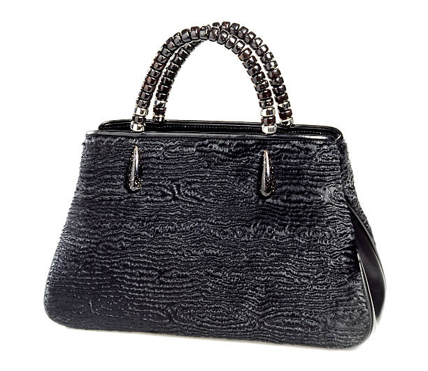 istock Stylish elegant black ladies handbag 484224773