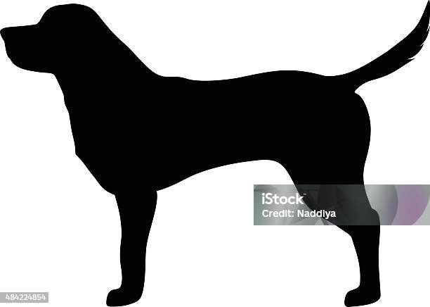 Labrador Retriever Chien Vector Noir Silhouette Vecteurs libres de droits et plus d'images vectorielles de Chien - Chien, Silhouette - Contre-jour, Retriever du Labrador