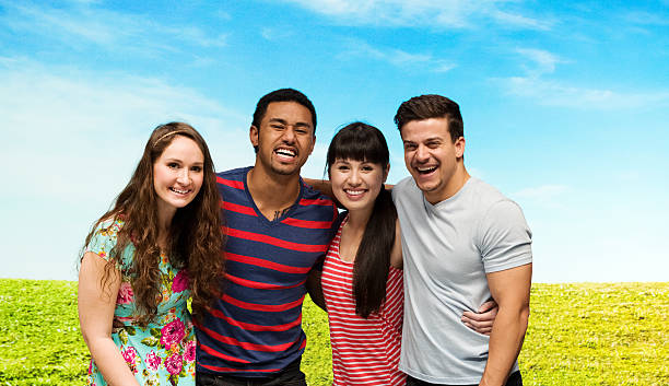 istock Four friends outdoors 484226136