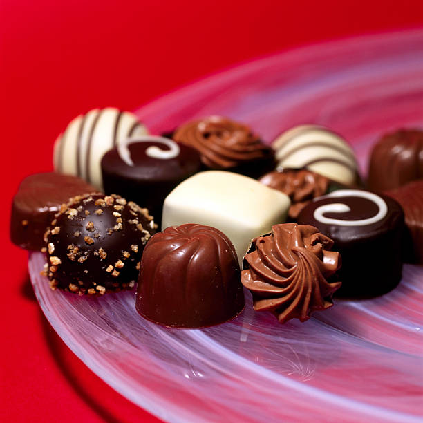 istock Plate of Assorted Luxury Chocolates 484226494