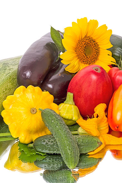 istock Heap of vegetables on white 484227216
