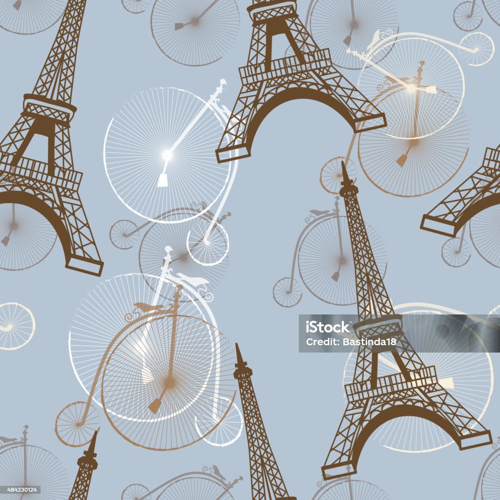 Pattern With The Eiffel Tower Stock Illustration - Download Image Now ...