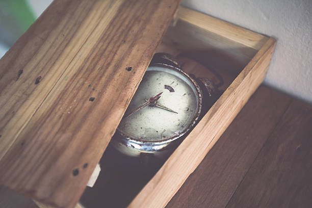 old clock in art retro vintage background design