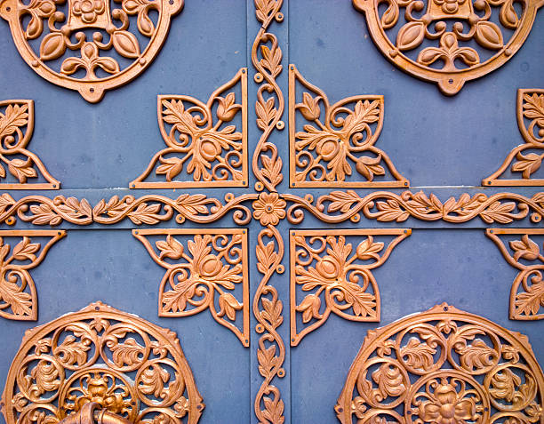 istock Detail on the iron door. 484230902