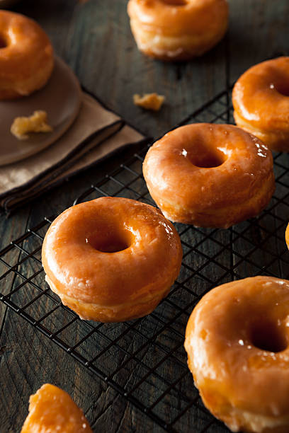 istock Homemade Round Glazed Donuts 484231480