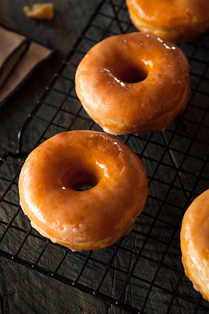 istock Homemade Round Glazed Donuts 484231484