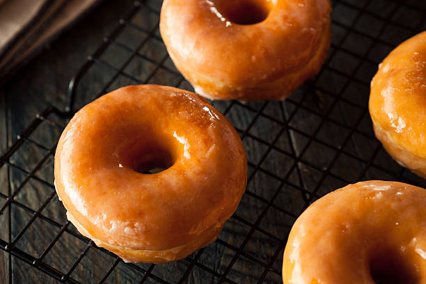 istock Homemade Round Glazed Donuts 484231486
