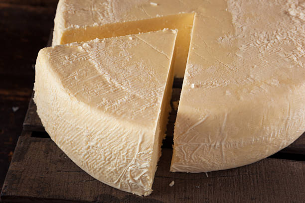 grande roda de queijo branco orgânicos - cheese wheel cheese cheddar wheel imagens e fotografias de stock