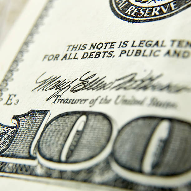 istock Macro close up of the US 100 dollar bill 484249838