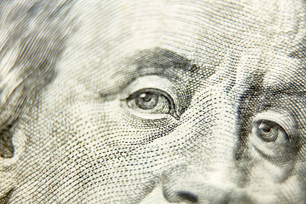istock Macro close up of the US 100 dollar bill 484256330