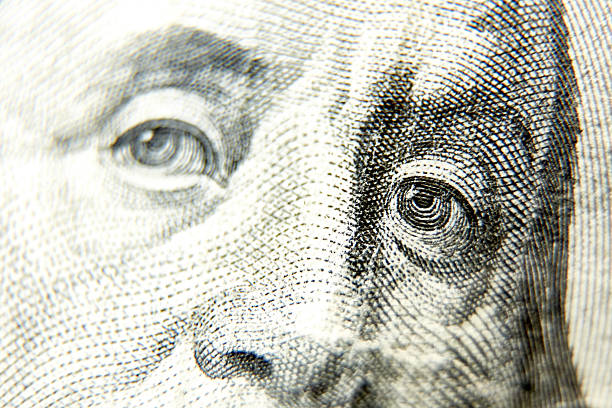 istock Macro close up of the US 100 dollar bill 484256340