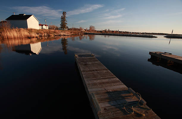 istock Boat docks and buildings at Hecla in Manitoba 484262245