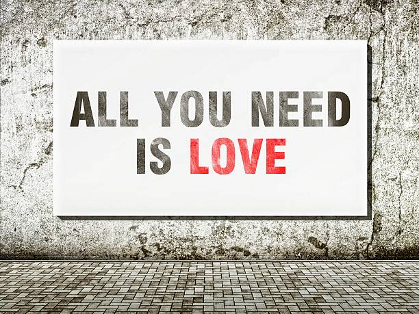All you need is love, words on wall