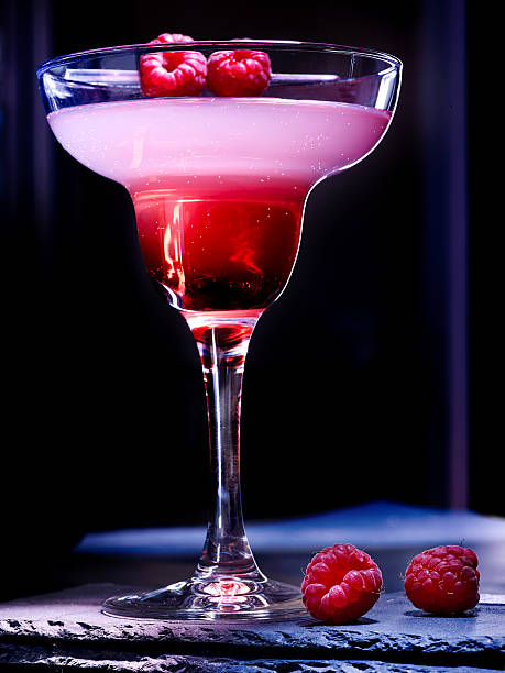 istock Blueberry cocktail  on black background 72 484265528