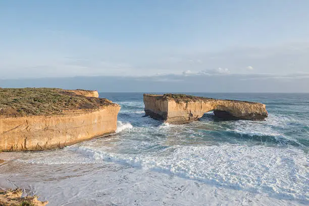 Photo of London bridge, famous rock formations in Great Ocean Road