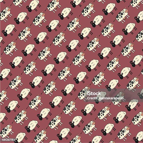 Pola Sapi Pola Sapi Dan Domba Ilustrasi Stok - Unduh Gambar Sekarang - Domba ...