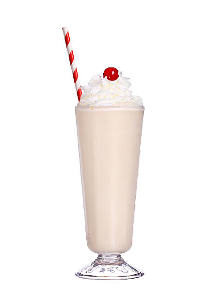 istock milkshakes vanilla flavor with cherry on top and whipped cream 484267808