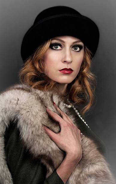 istock Retro Woman Portrait. 484268711