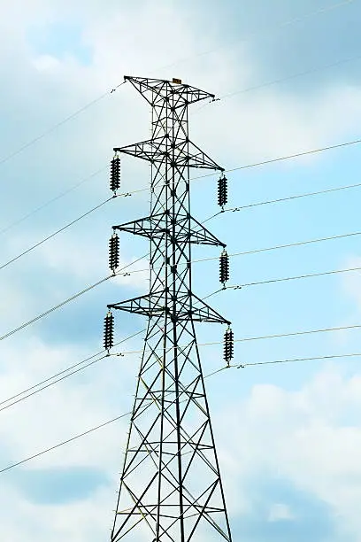Photo of High voltage post,electric post.
