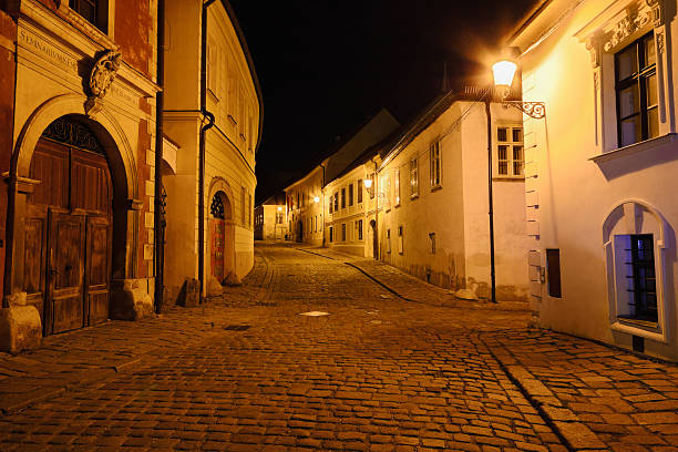 istock Night street of Bratislava 484272368