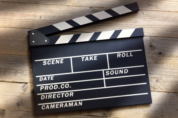 film clapper conseil - movie slate photos et images de collection