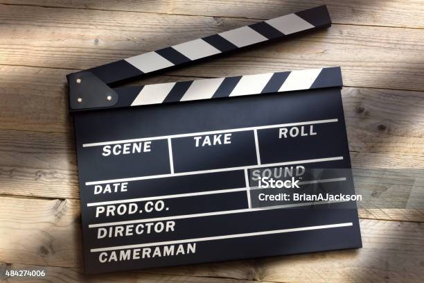 Movie Clapper Board Stock Photo - Download Image Now - Film Slate, Movie Theater, Film Set