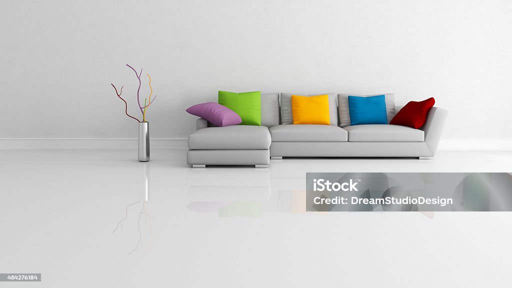 Modern home interior design Modern lifestyle home interior filled with style, elegance and fashion 2015 Stock Photo