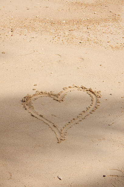 istock Heart drawn in the sand 484276554
