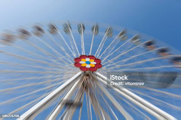 Summer Carnival Ferris Wheel Stock Photo - Download Image Now - 2015, Backgrounds, Blue