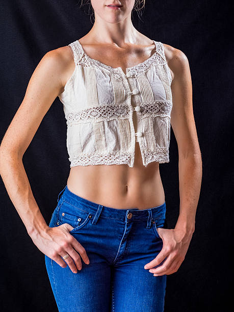 istock Slender Curvy Female Torso In Jeans 484278260