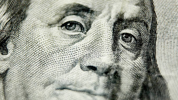 istock Macro close up of the US 100 dollar bill 484279034