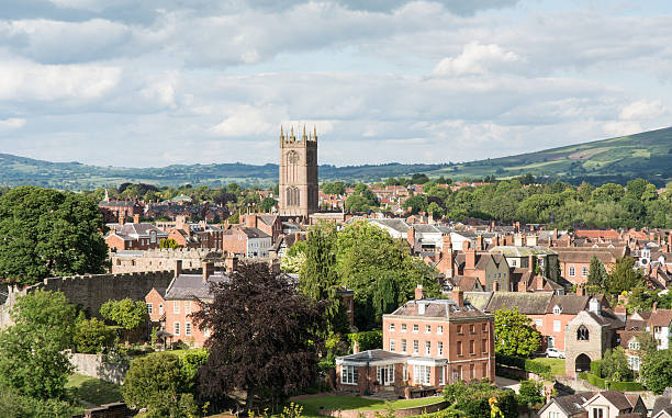Ludlow A view over the town of Ludlow in Shropshire, England ludlow shropshire stock pictures, royalty-free photos & images