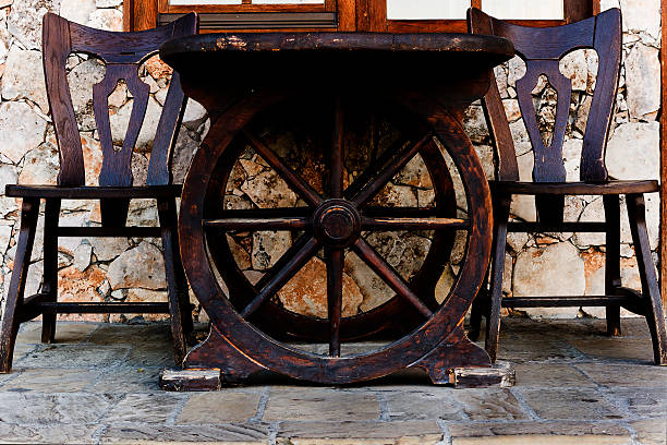 istock old garden furniture (table and two chairs) 484286528