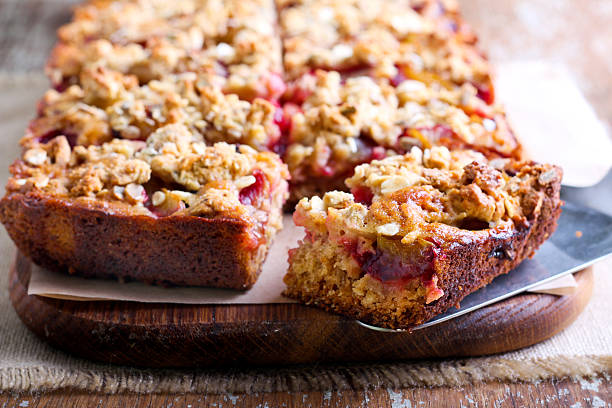 istock Oaty plum gingerbread slices on board 484287502
