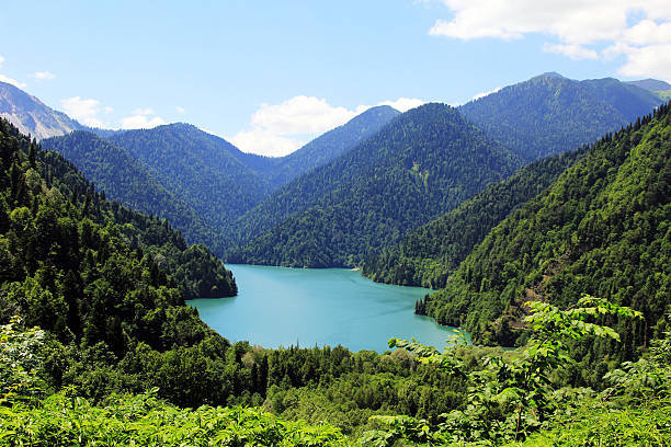 istock Alpine lake Ritsa in Abkhazia 484292231